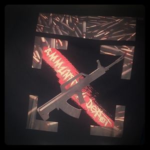 OFF-WHITE BLACK HYPE AMMUNITION DEPOT T-SHIRT SZ L